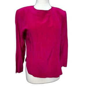Vintage 90s 100% SIlk Sophisticates by Jonathan Martin Hot Pink Top - Petite M